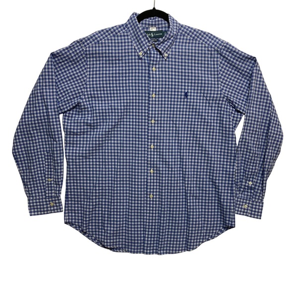 Ralph Lauren Other - Ralph Lauren Shirt Mens Large Blue White Long Sleeve Classic Fit Button Down